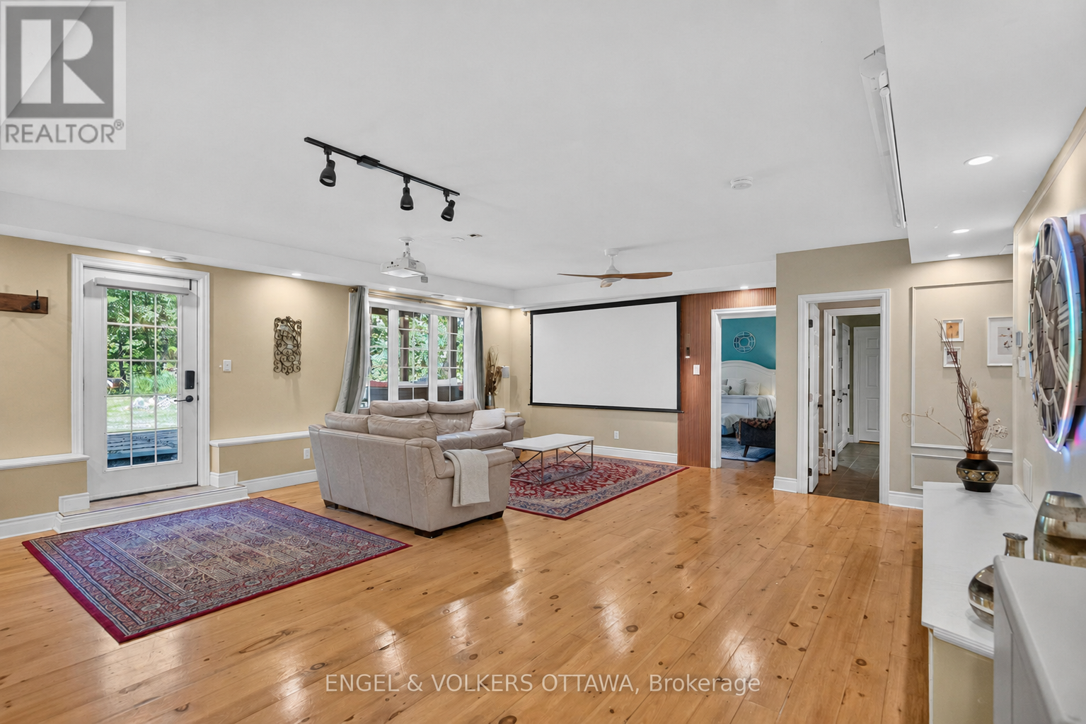 Walk-out lower-level living with walkout door